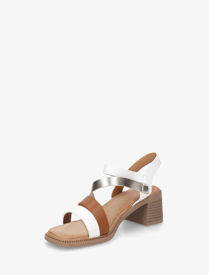 Sandales multibrides en simili - Blanc - 3