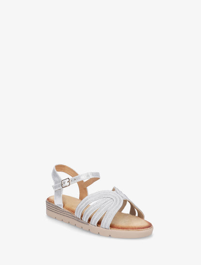 Nu-pieds irisés bride fantaisie - Argent - 2
