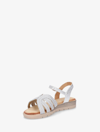 Nu-pieds irisés bride fantaisie - Argent - 3