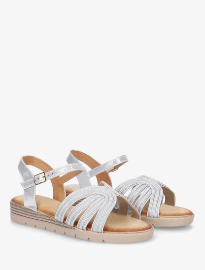 Nu-pieds irisés bride fantaisie - Argent - 4