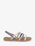 Nu-pieds à multi brides dépareillées - Bleu - 5