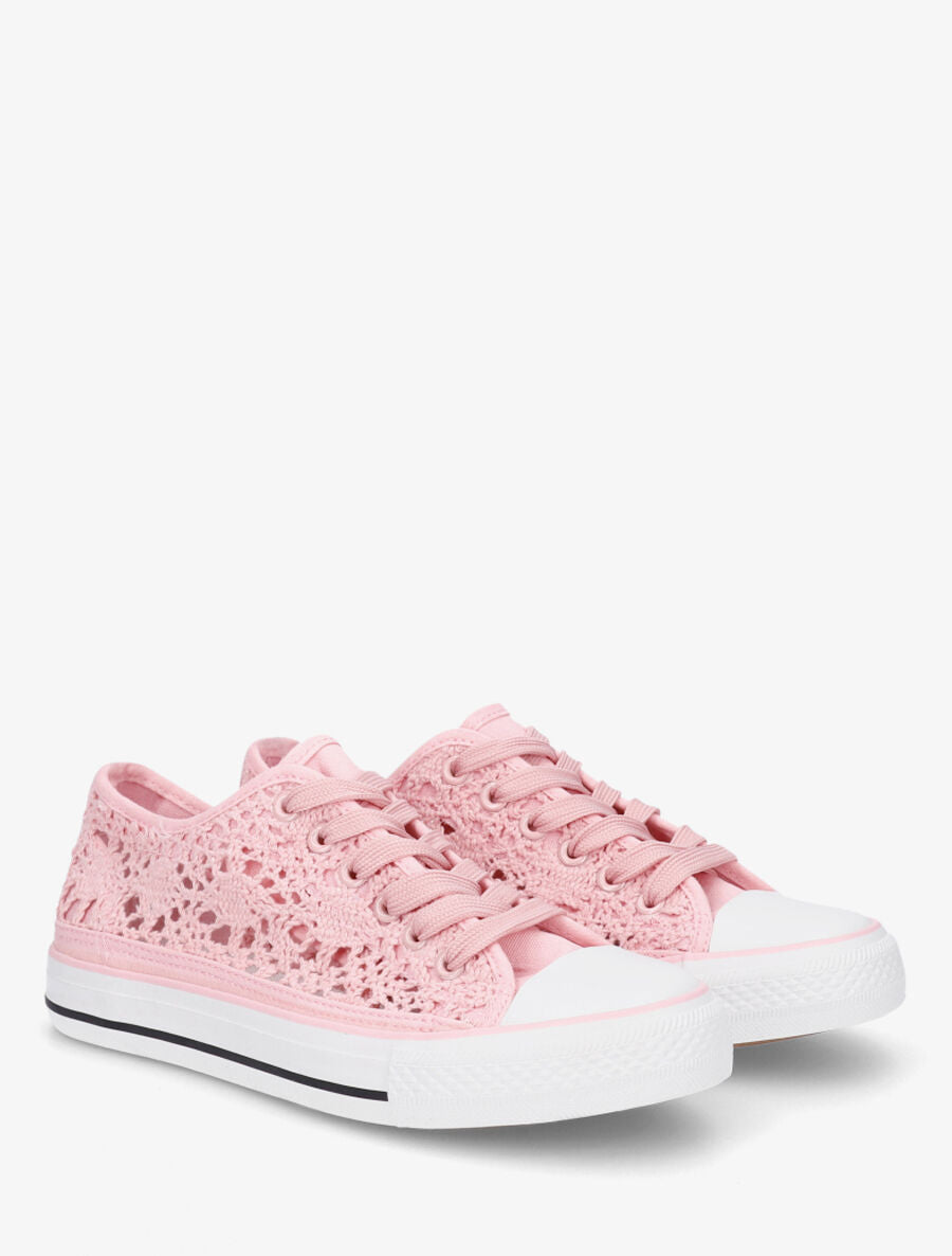 Tennis en crochet - Rose - 4