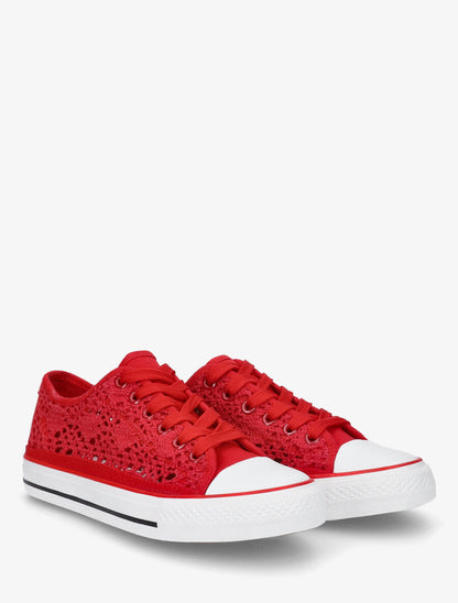 Tennis en crochet - Rouge - 4