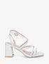 Sandales à fines brides texturées - Blanc - 1