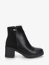 Bottines en simili et suédine - Noir - 5