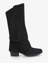Bottes en suédine à revers - Noir - 5