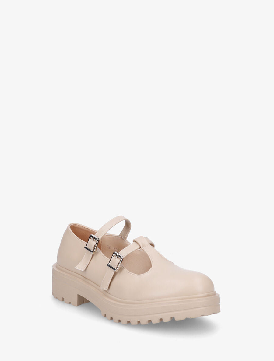 Derbies ajourés à boucles - Beige - 2