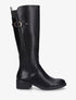 Bottes unies élastiquées à talon - Noir - 1