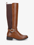 Bottes unies élastiquées et sanglées - Camel - 1