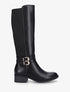 Bottes élastiquées unies à double sangles - Noir - 5