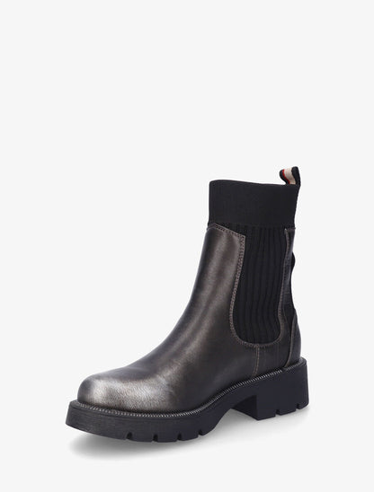 Bottines style chaussettes à contrefort croco - Bronze - 3