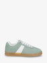 Sneakers effet nubuck à motif géométrique - Vert d&