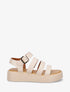 Sandales multibrides en simili - Beige - 1