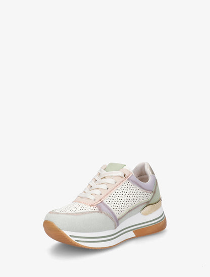 Sneakers ajourés à zip décoratif - Lilas - 3