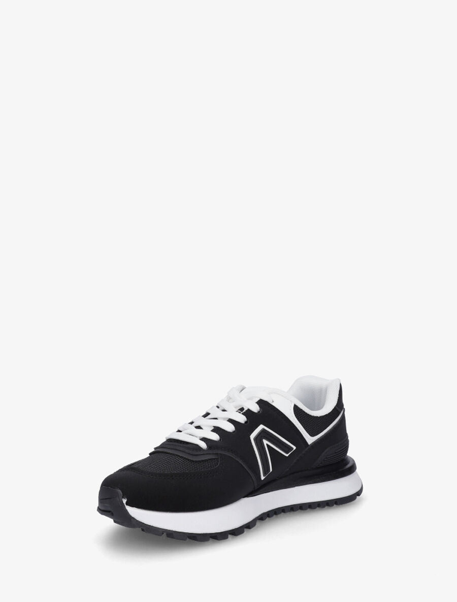 Sneakers classiques en simili - Noir - 3