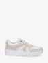Baskets bicolore en simili - Beige - 5