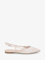Ballerines ouvertes à bouts pointus en simili - Beige - 5