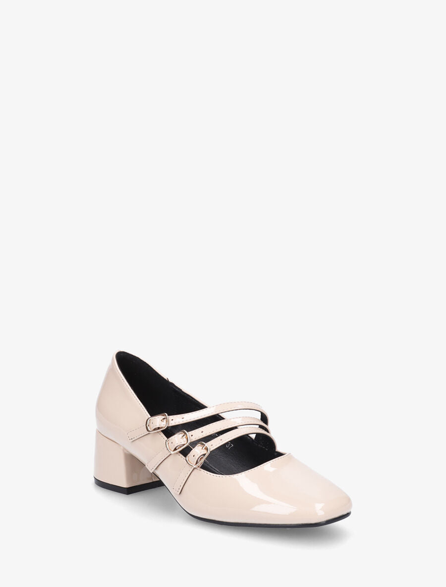 Babies vernies à triple brides - Beige - 2