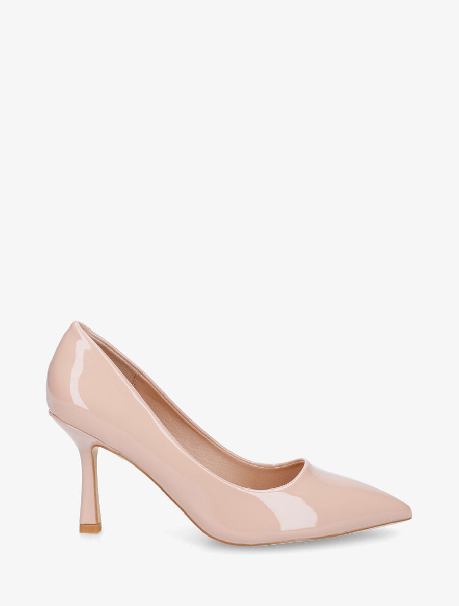Escarpins vernis à bout pointu - Beige - 1