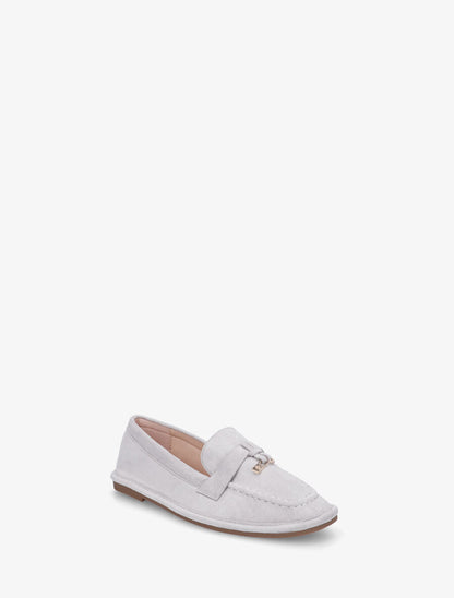 Mocassins en suédine à semelle plate - Gris - 2