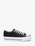 Baskets en toile - Noir/blanc - 5