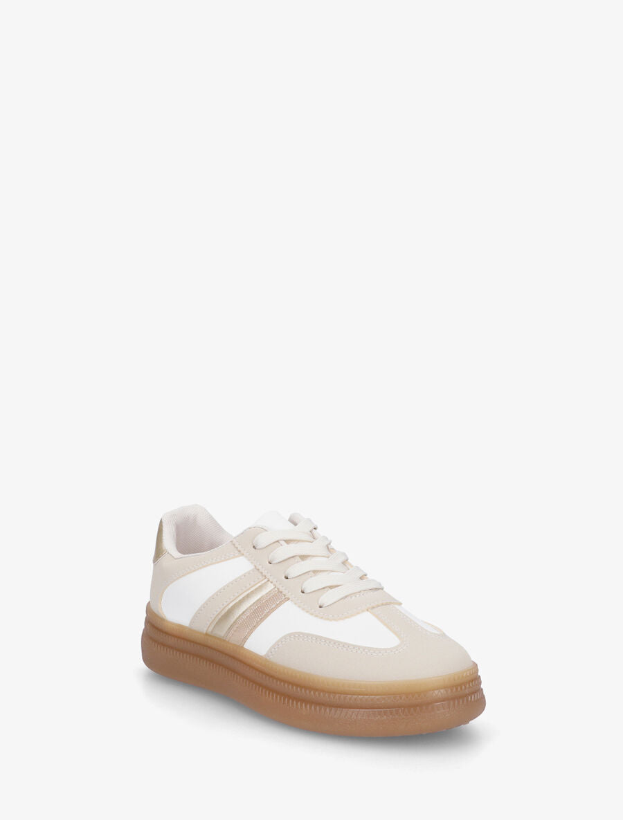 Sneakers à semelle épaisse - Beige - 2