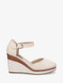 Sandales compensées en suédine - Beige - 5