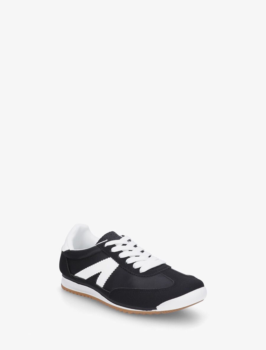 Sneakers en simili à languette texturée - Noir - 2