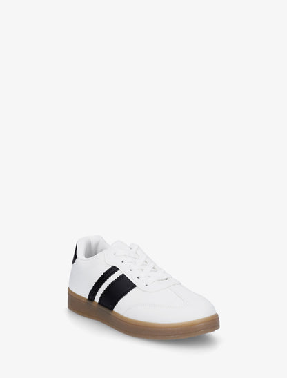 Sneakers color block à bandes contrastantes - Blanc - 2