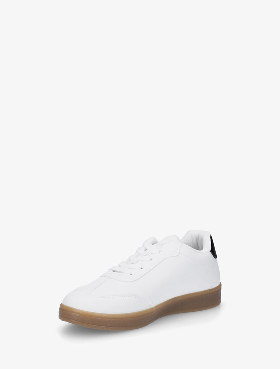Sneakers color block à bandes contrastantes - Blanc - 3