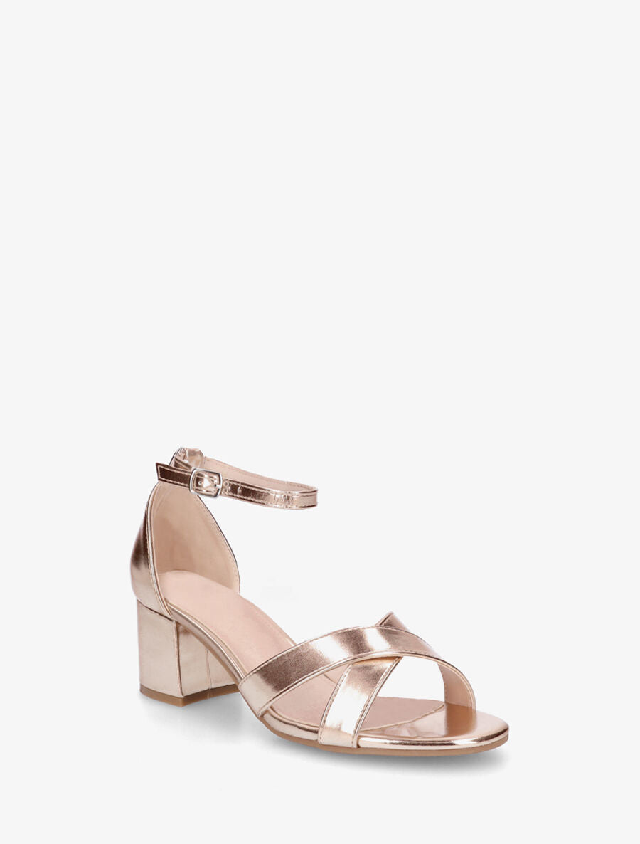 Sandales en simili à brides croisées - Rose gold - 2