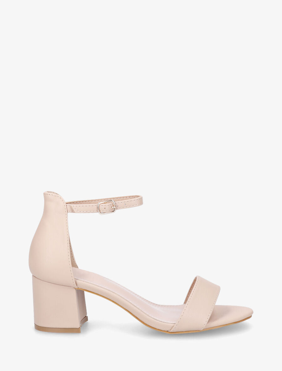 Sandales à bride classique en simili - Beige - 1