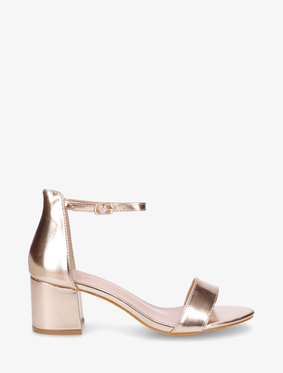 Sandales à bride classique en simili nacré - Rose gold - 5
