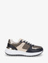 Sneakers en simili à empiècement métal - Noir - 1