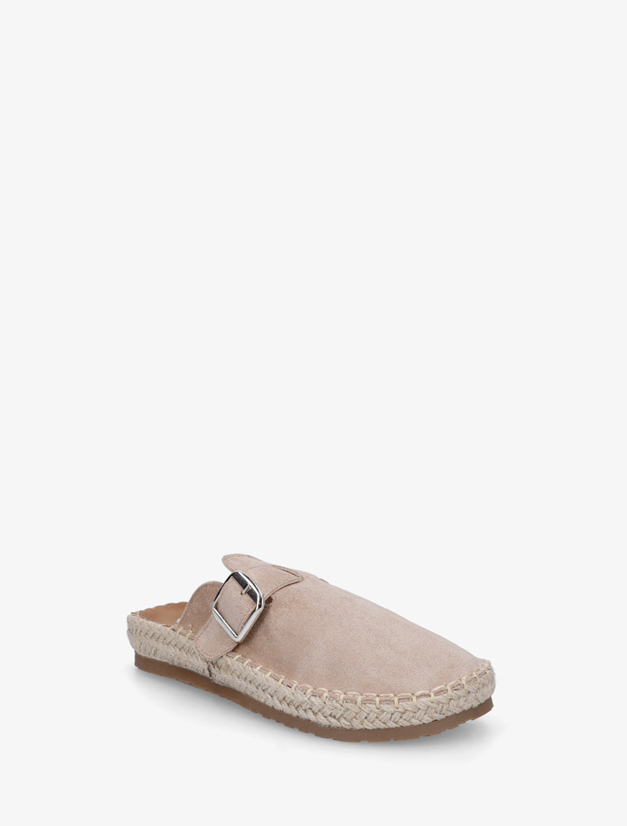 Mules en suédine style espadrille - Taupe - 2