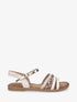 Nu-pieds en simili à brides dépareillés - Beige - 1