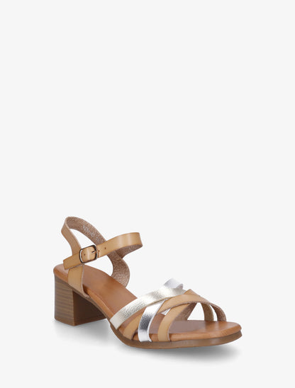 Sandales à brides entrelacées - Beige - 2