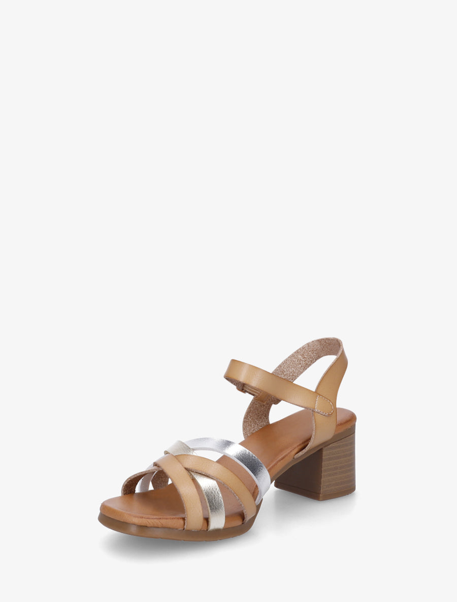 Sandales à brides entrelacées - Beige - 3