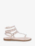 Sandales montantes style spartiate à clous - Beige - 1