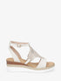 Sandales compensées bi-matière - Beige - 5