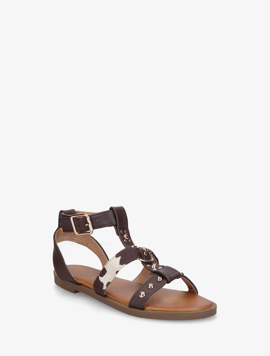 Nu-pieds à lannière vache - Marron - 2