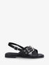 Nu-pieds en simili à brides croisées - Noir - 1