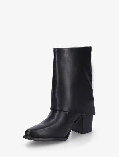 Bottines à revers et bouts pointus - Noir - 3