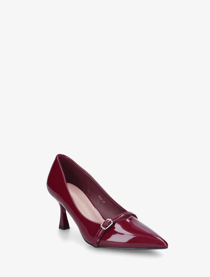 Escarpins vernis en simili - Bordeaux - 2
