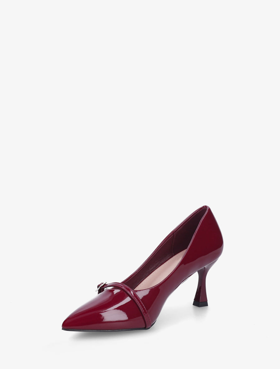 Escarpins vernis en simili - Bordeaux - 3
