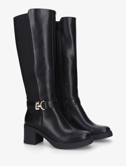 Bottes élastiquées à boucle - Noir - 4