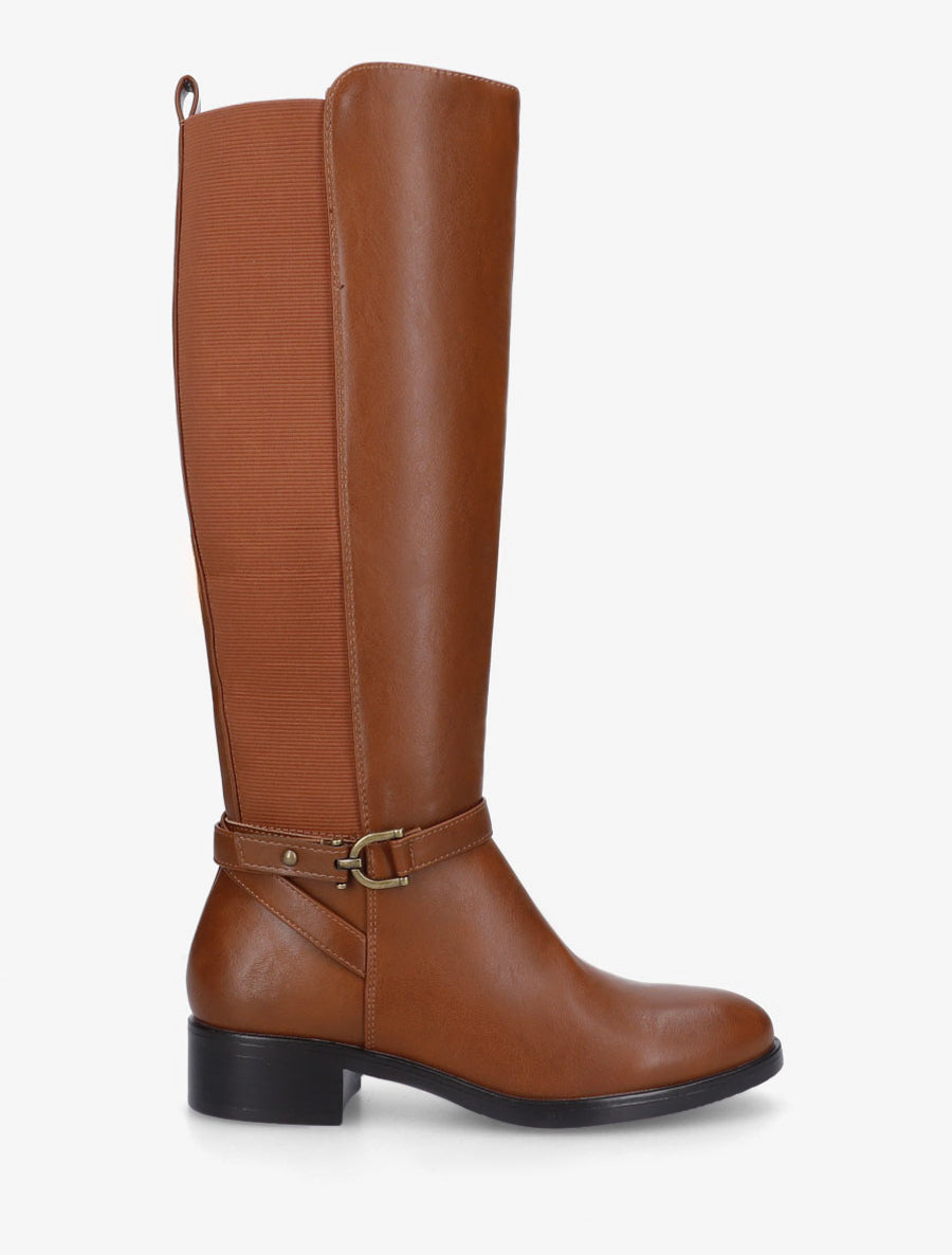 Bottes basses casual en simili - Camel - 1