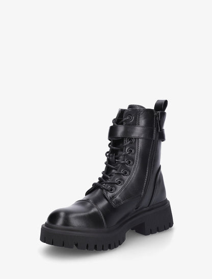 Bottines lacées style rangers - Noir - 3