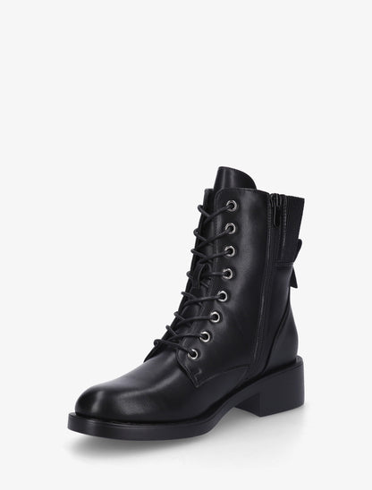 Boots montantes à lacets - Noir - 3