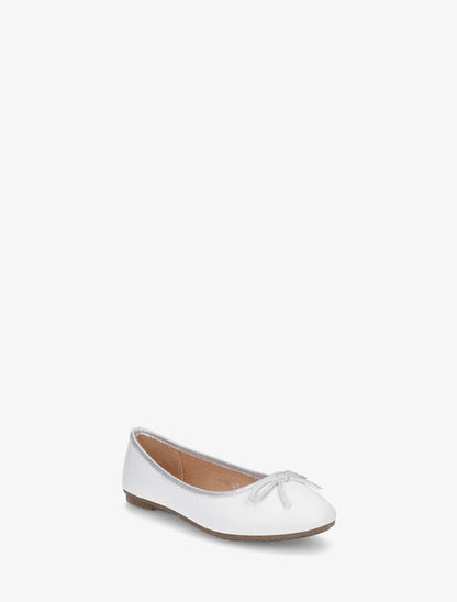 Ballerines en simili noeud irisé - Blanc - 2